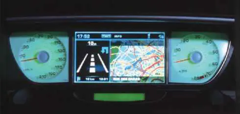 GPS embarqué dans le tableau de bord automobile 