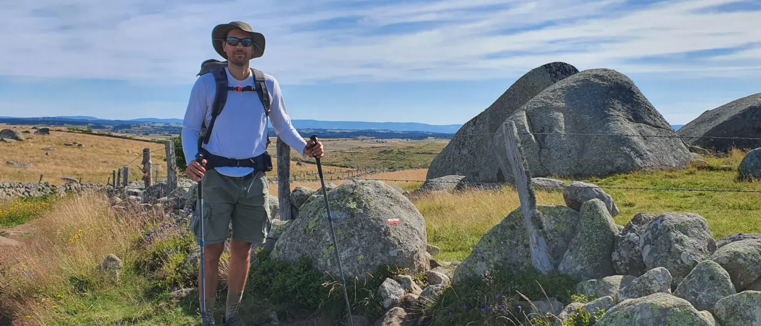 François Ganneau sur le chemin de Saint-Jacques