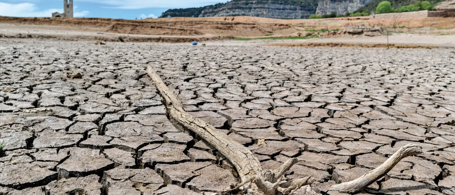 Lac-réservoir de Sau en Catalogne, avril 2023.