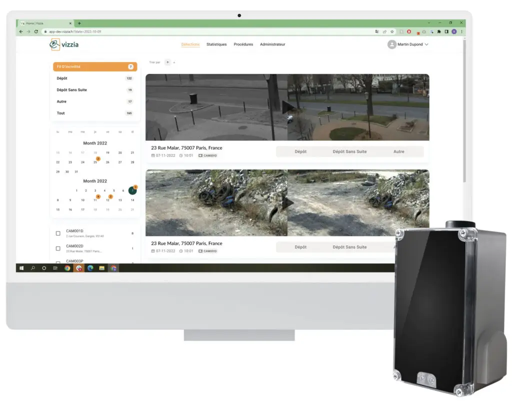 Vizzia aide les villes à lutter contre les dépôts sauvages grâce à des caméras intelligentes et une plateforme de gestion.