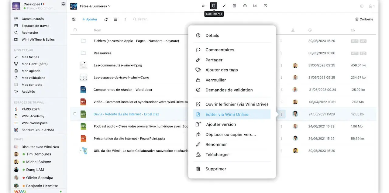 Wimi, la suite collaborative française, souveraine et sécurisée