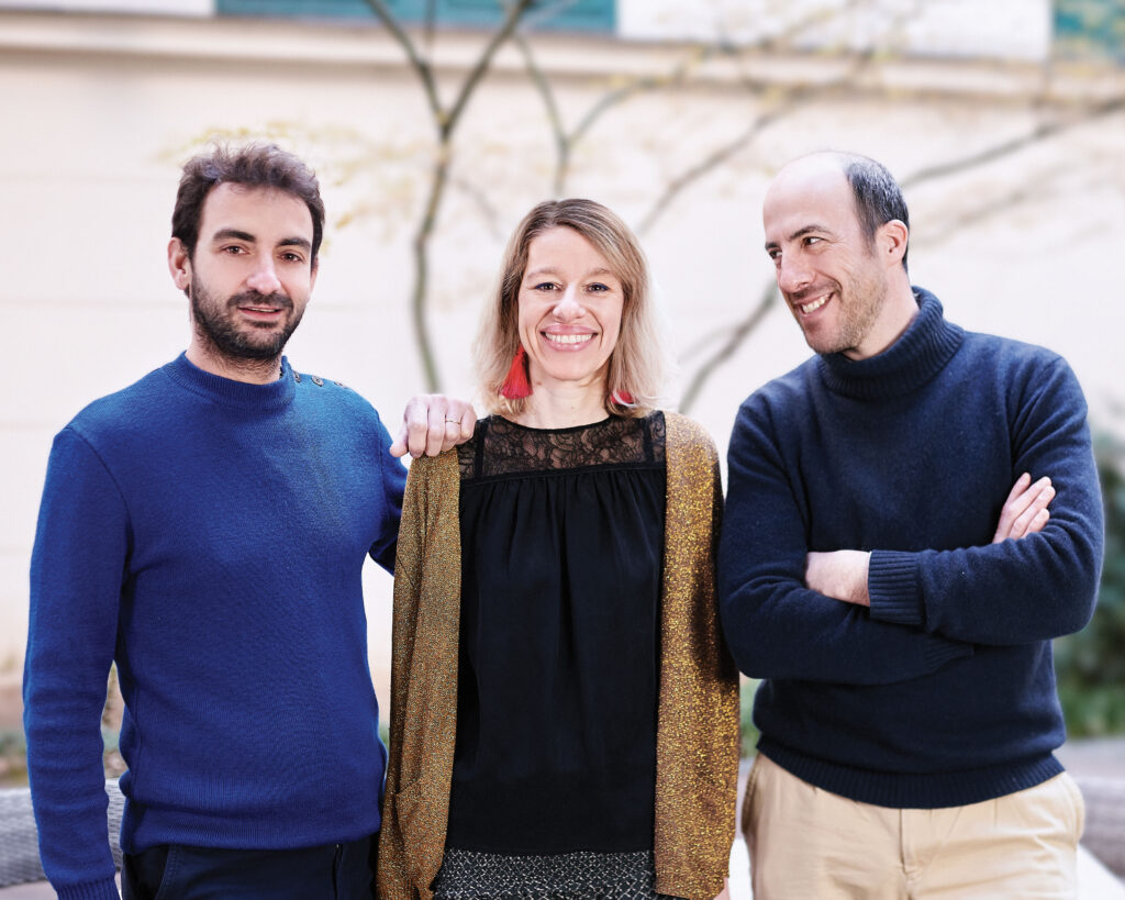 Antoine Asfar, Aude Camus et Mayeul Nicolas, cofondateurs de NU!